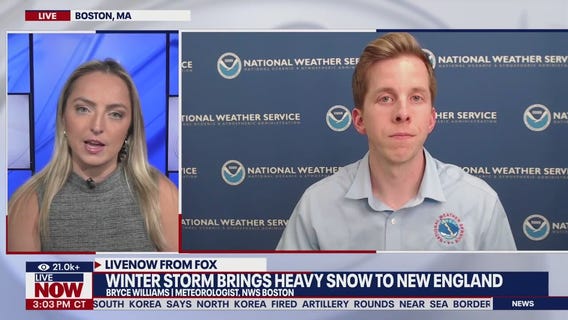 Snowfall piling up in Northeast amid storm