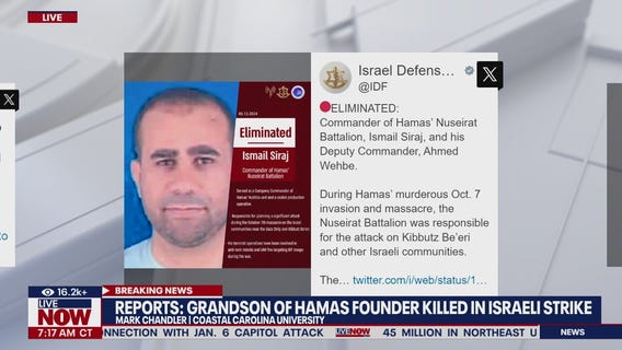 Grandson of Hamas founder killed in airstrike