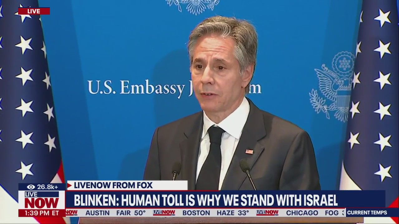 Blinken speaks during wartime visit to Israel