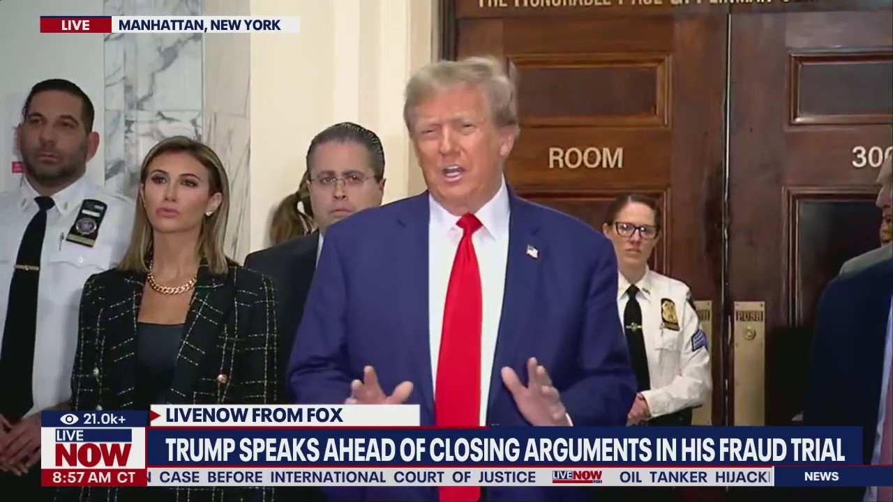 Trump speaks ahead of closing arguments