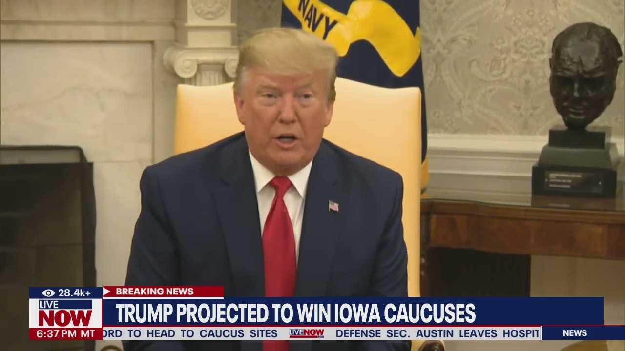 Trump projected to win Iowa caucuses