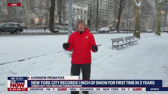 NYC breaks 2-year snowless streak