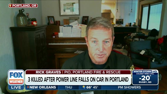 Power line falls on car, killing 3 people