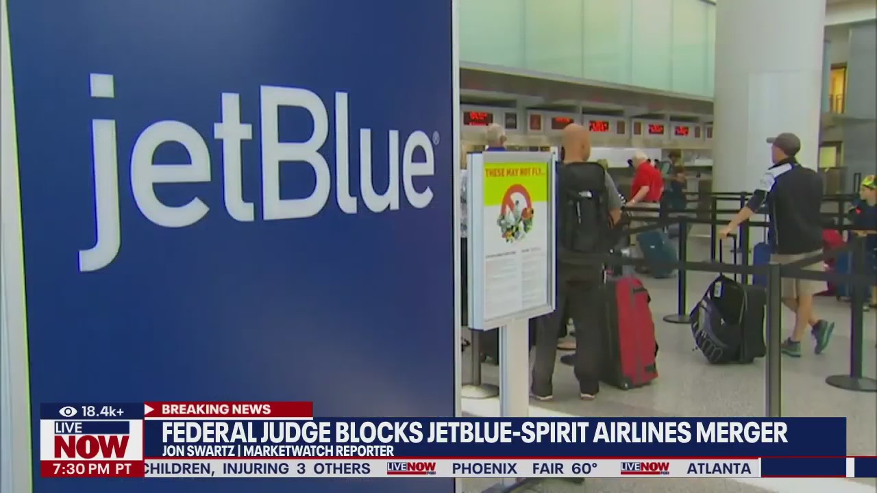 Judge blocks JetBlue-Spirit Airlines merger
