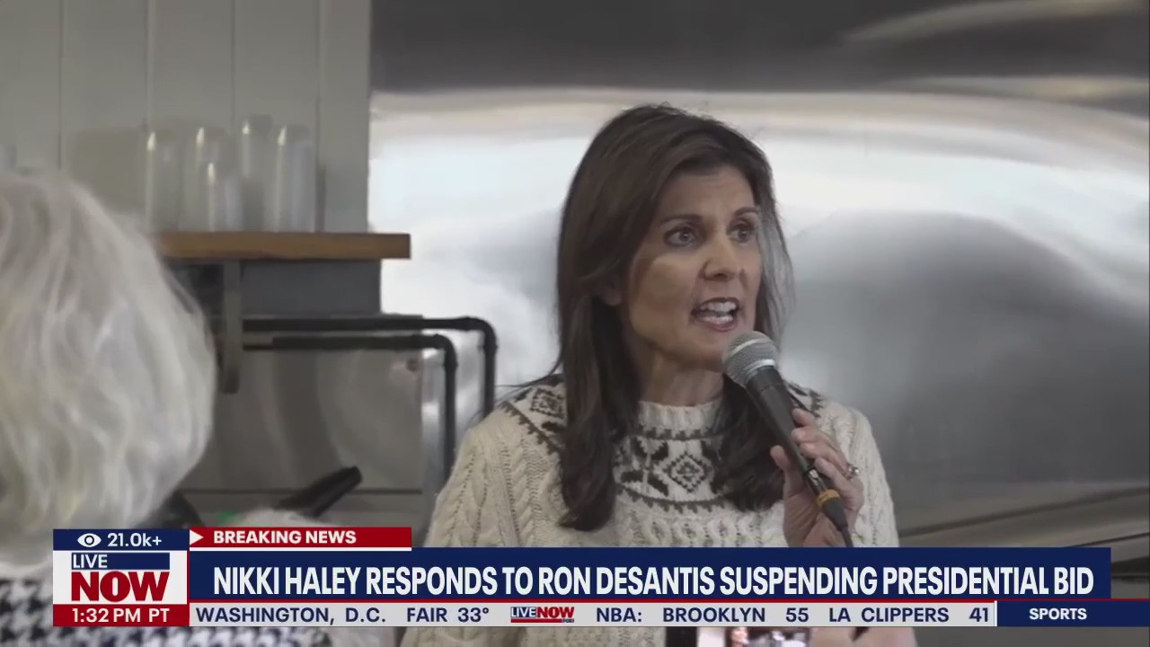 Haley reacts to DeSantis suspending campaign