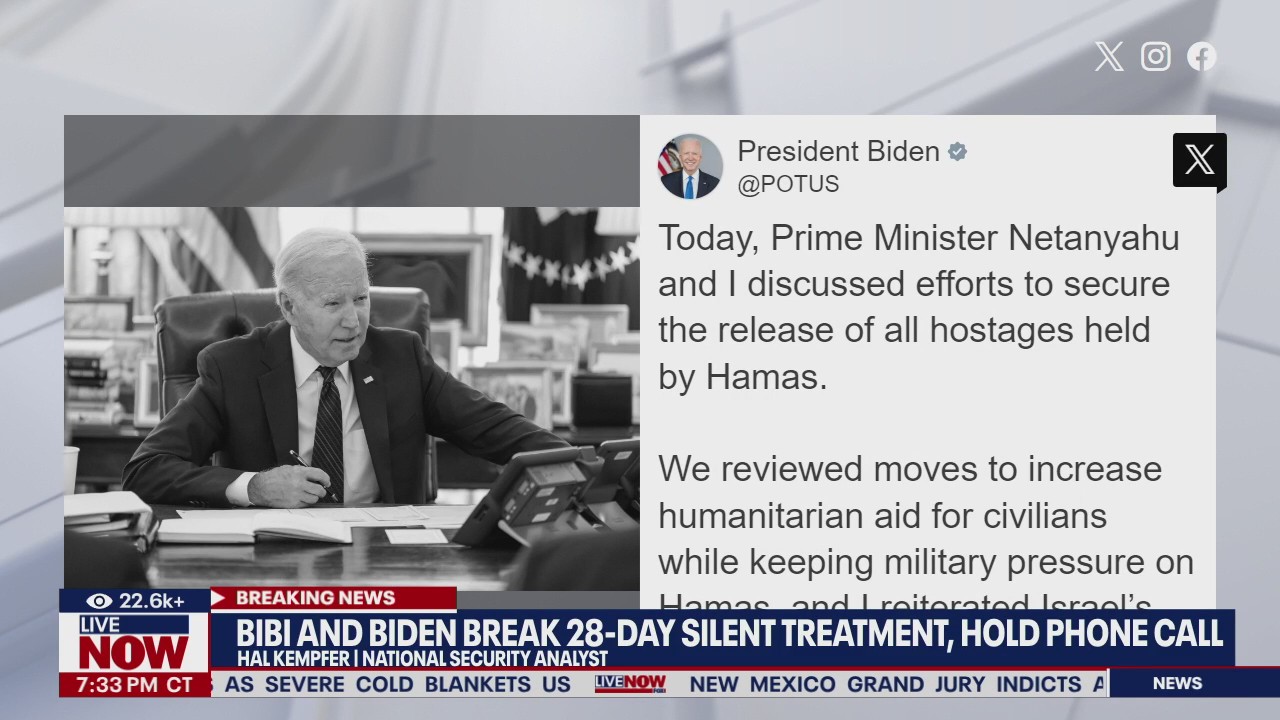 Biden, Netanyahu speak for first time in 28 days