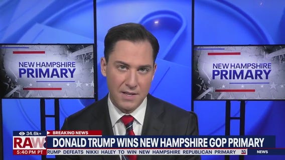 Trump projected to win New Hampshire primary
