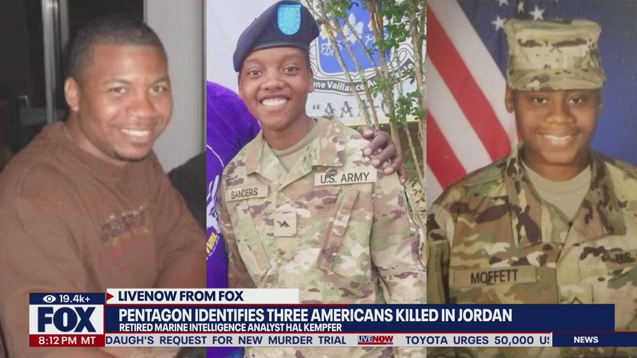 Pentagon identifies 3 Americans killed in Jordan