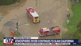 Atmospheric river slamming California