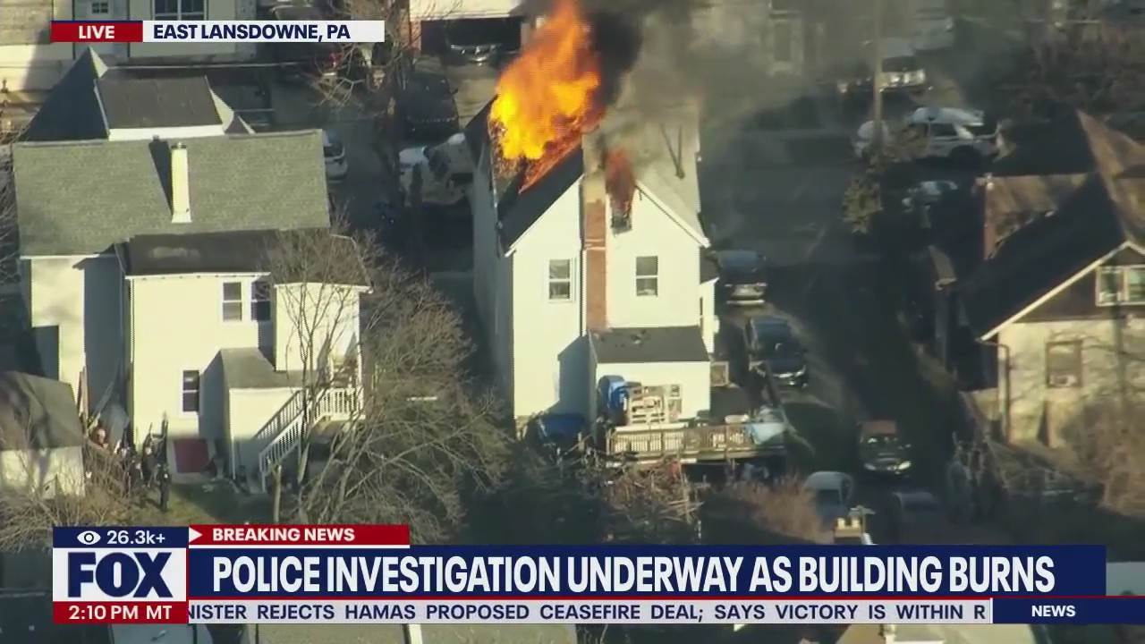 Police investigation underway as building burns