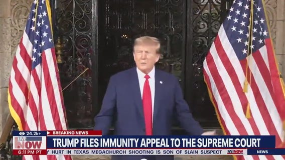Trump files immunity appeal to SCOTUS