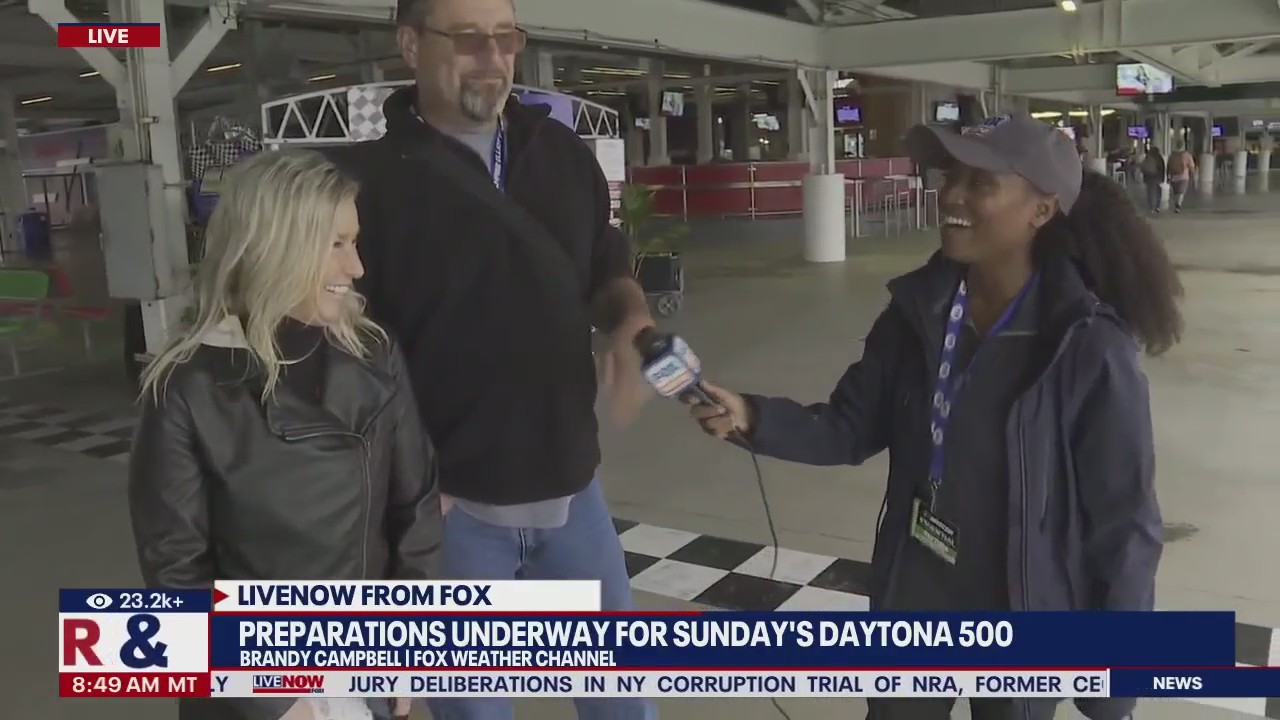 Daytona 500 preps underway despite rainy weather