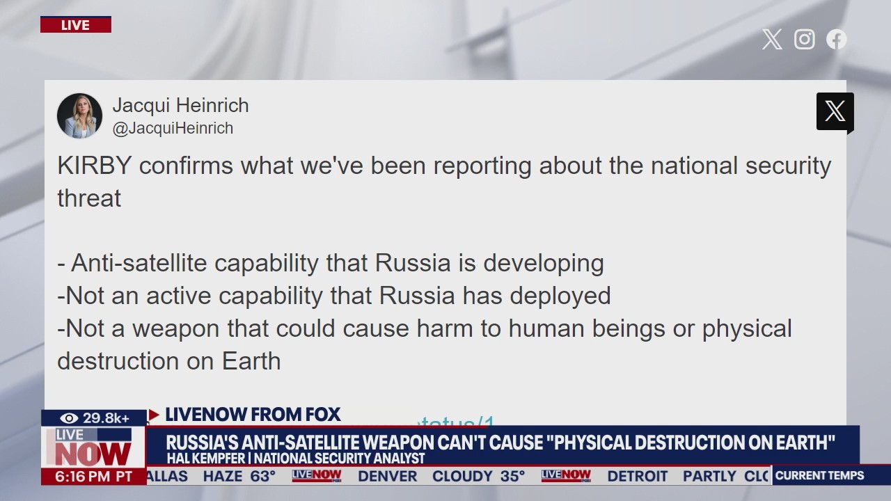 Russia is developing 'anti-satellite' weapon