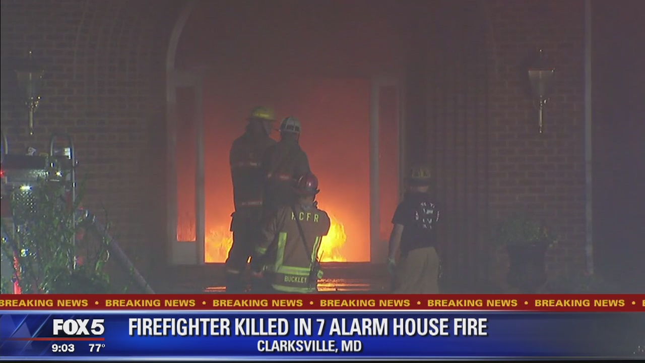 Firefighter killed battling 7-alarm fire at Howard County home caused ...