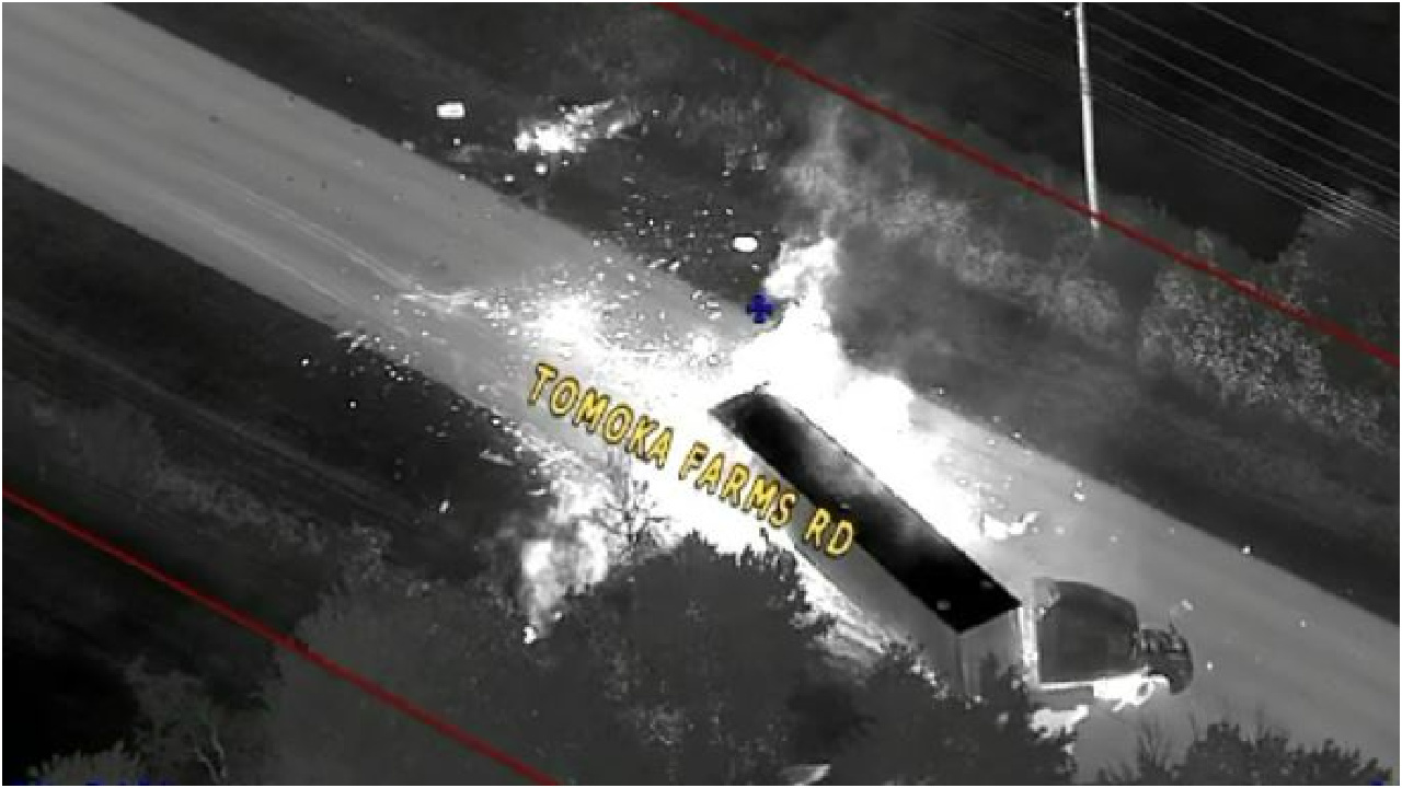 Semi bursts into flames after Volusia County driver fleeing deputies ...