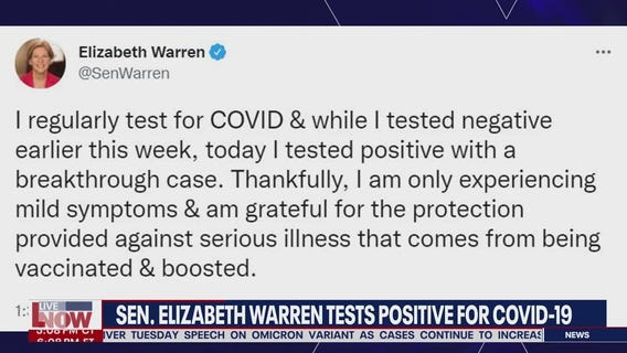 Sen. Elizabeth Warren tests positive for COVID-19