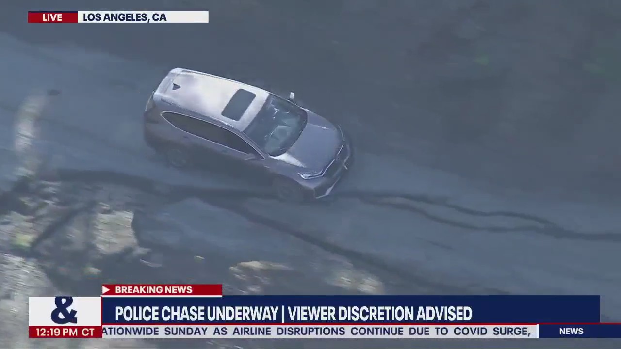Strange police chase goes off-road