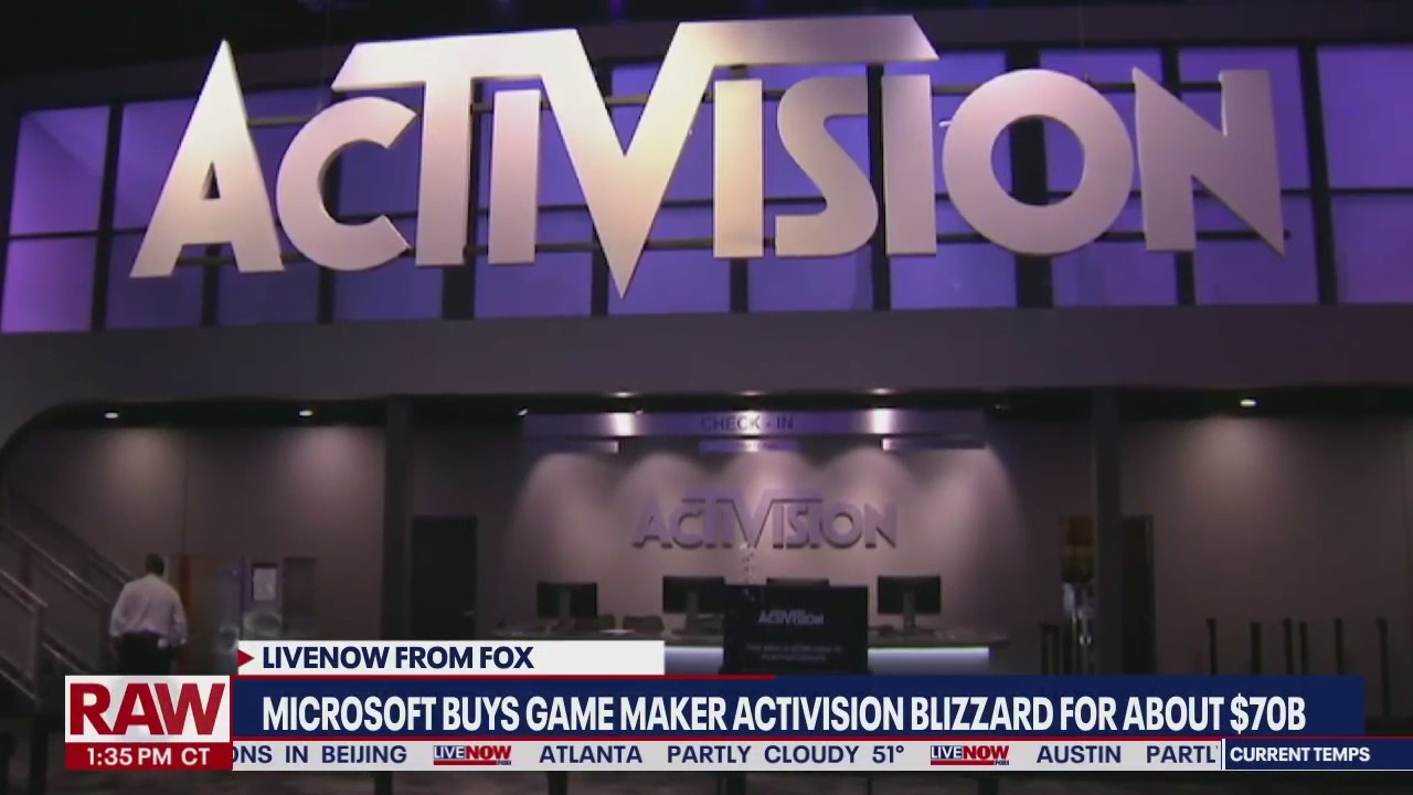 Microsoft buys Activision Blizzard for about $70 billion in HISTORIC deal | LiveNOW from FOX