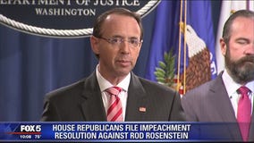 House conservatives move to impeach Deputy Attorney General Rod Rosenstein