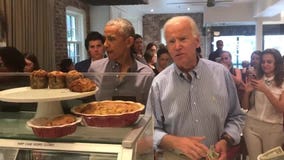 Barack Obama and Joe Biden spotted at Georgetown cafe for lunch