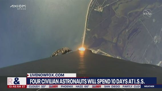 First all private crew successfully docks at Int'l Space Station | LiveNOW from FOX