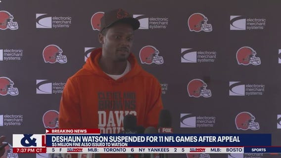 Deshaun Watson suspended 11 games, pay $5-million fine  | LiveNOW from FOX
