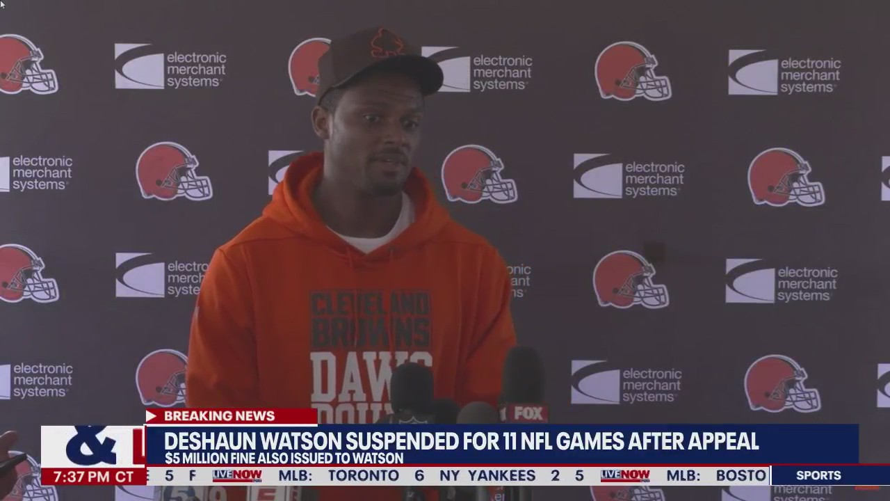 Deshaun Watson suspended 11 games, pay $5-million fine | LiveNOW from FOX