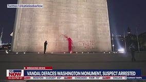 Washington Monument vandalized with red paint, suspect arrested | LiveNOW from FOX