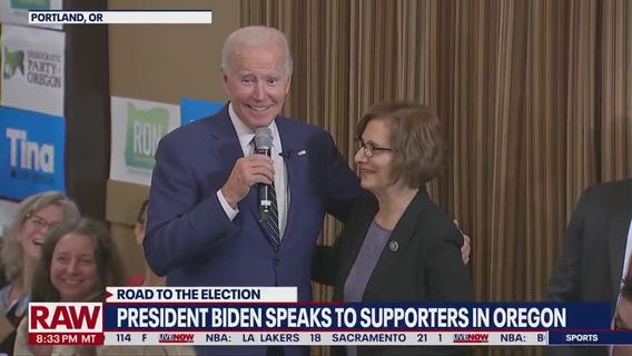 Biden hits campaign trail, pushing lower prescription drug costs in Portland, OR | LiveNOW from FOX