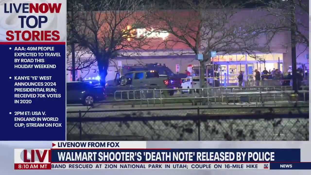 Walmart shooter's 'death note' released by police