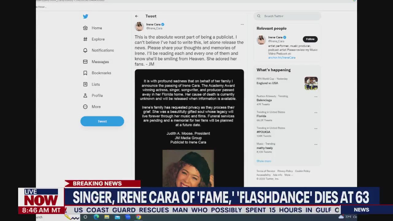 Irene Cara of 'Fame,' 'Flashdance' dies at 63