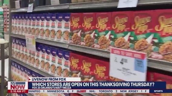 Which stores are open on Thanksgiving Day?