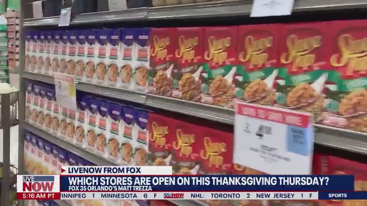 Which stores are open on Thanksgiving Day?