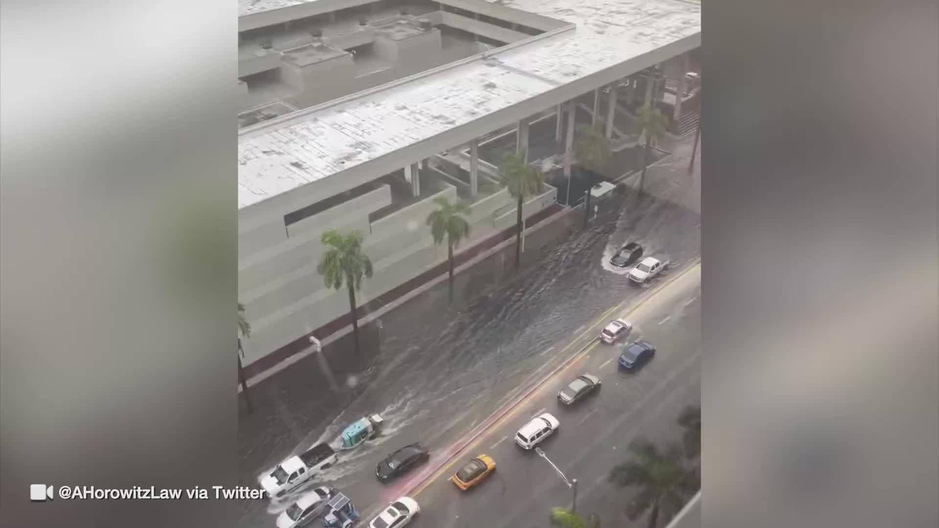 Man swims in Fort Lauderdale street after flash flooding | FOX 35 Orlando