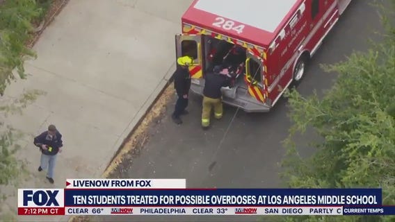 10 students treated for possible overdose at middle school in Los Angeles area | LiveNOW from FOX