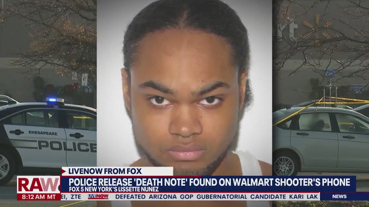 'Death note' found on Va. Walmart shooter's phone, police say