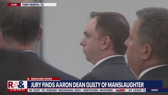 Aaron Dean found guilty of manslaughter in ex-Fort Worth officer's murder trial | LiveNOW from FOX