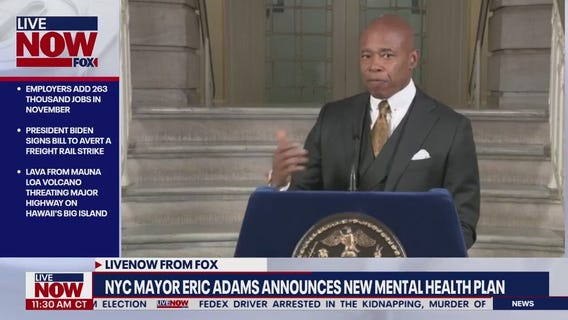 New York City Mayor Adams' new policy on mental illness