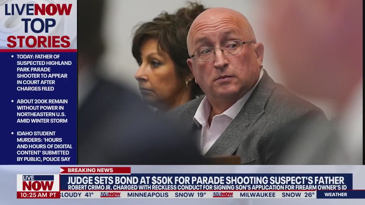 Bond set at $50K for father of suspected Highland Park parade shooter