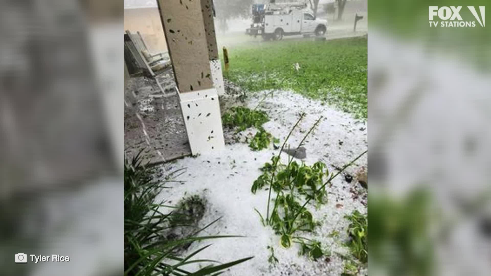 Hail blankets neighborhood in Clermont, Florida | FOX 35 Orlando