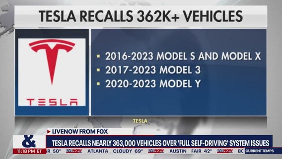 Tesla recalls 362K+ vehicles due to 'full self-driving' safety concerns | LiveNOW from FOX