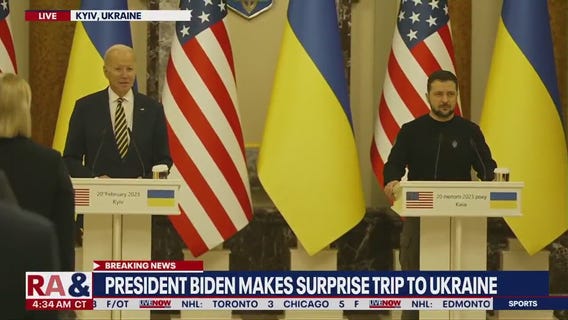 President Biden makes surprise trip to Ukraine ahead of war anniversary