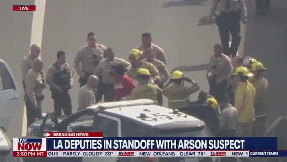 Los Angeles standoff suspect doused sheriff station with propane before pursuit, police say