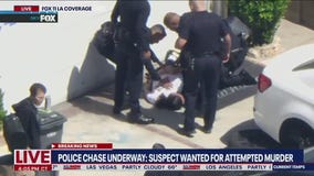 Crazy LA police chase suspect arrested after switching cars, bailing on foot | LiveNOW from FOX