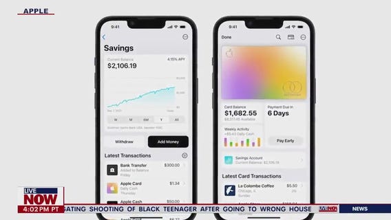 Apple Card unveils high-yield savings account, offering 4.15% interest rate | LiveNOW from FOX