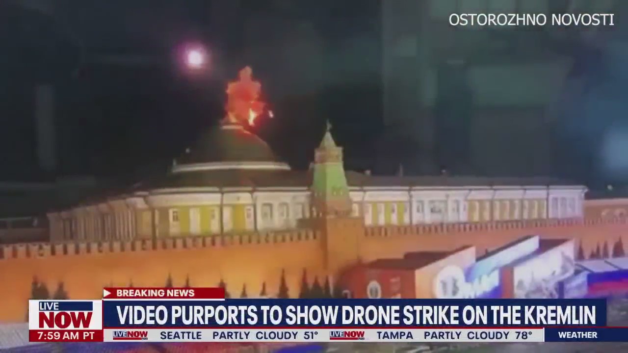 Russia drone attack caught on video