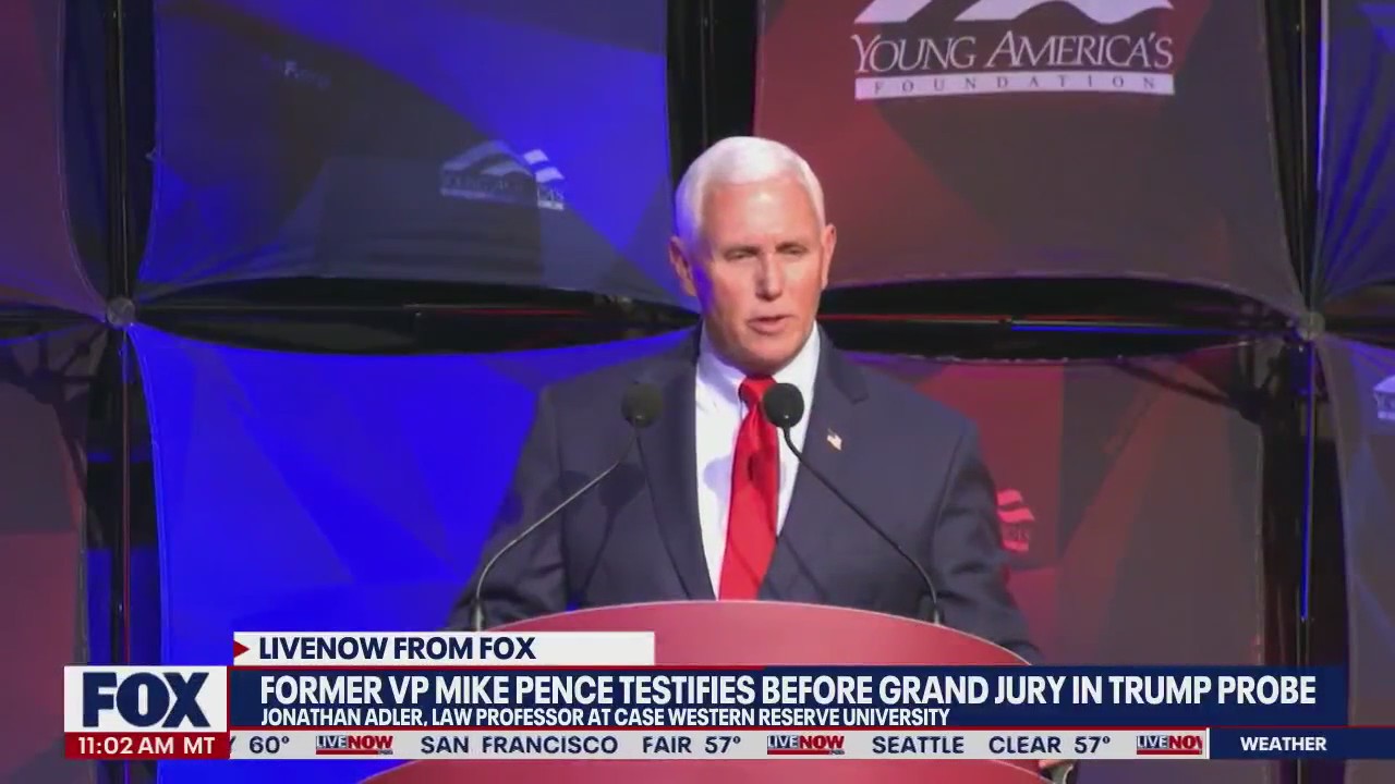 Former VP Pence testifies before grand jury in Trump probe