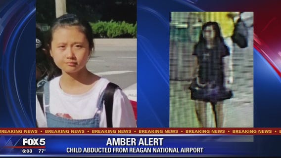 AMBER ALERT: 12-year-old Chinese girl abducted by woman at Reagan National Airport