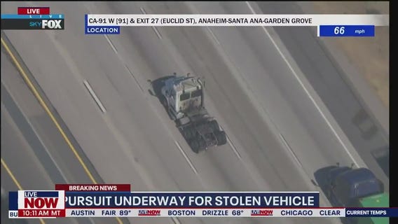Stolen big rig chase near LA
