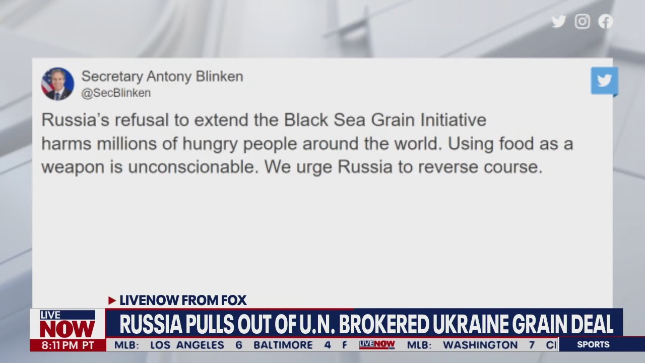 Russia pulls out of UN-brokered grain deal